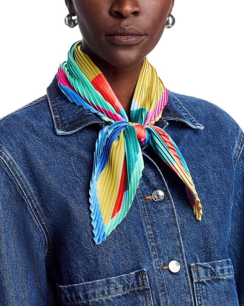 残響音 レディース 添え物 消音装置・袈裟・えり巻き Echo Painterly Composition Crimped Scarf Multi マルチ色合い