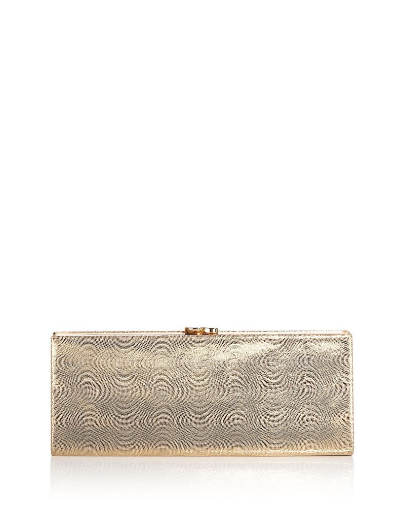 アクア レディース 御徒面子 AQUA Long Frame Clutch - Exclusive Light Gold ゴールド