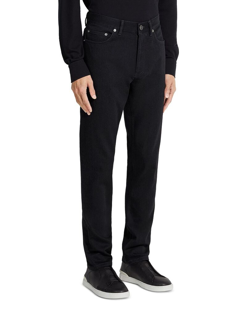 ゼニア メンズ ボトムス ジーンズズボン下 綿織物 デニム ZEGNA Stretch Cotton Roccia Jeans Black 黒いこと