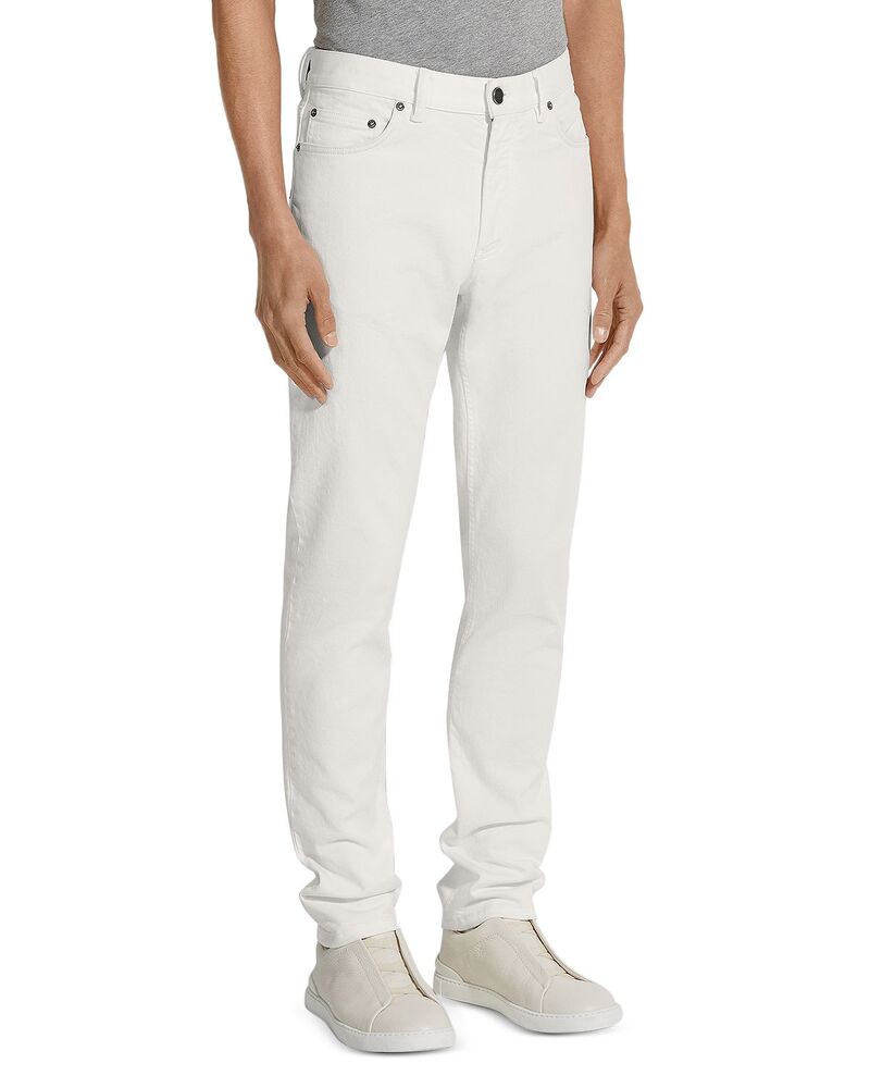 ゼニア メンズ ボトムス ジーンズズボン下 綿織物 デニム ZEGNA Stretch Cotton Roccia Jeans White 白いこと