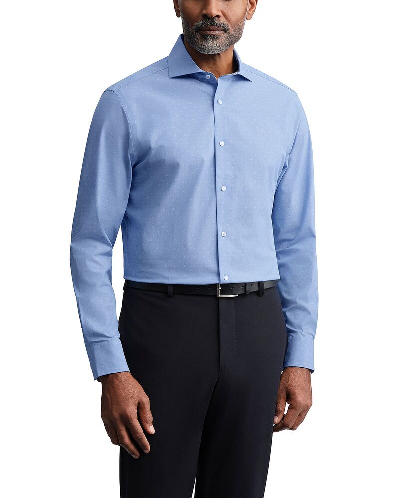 テッドベーカー メンズ トップス シャツ スリムフィット Ted Baker Nantucket Spread Collar Slim Fit Premium Stretch Dresshirt Blue ブルー｜ReVida 店