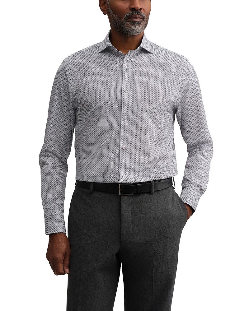 テッドベーカー メンズ トップス プルオーバー か細い填まる Ted Baker Nantucket Slim Fit Premium Stretch Medallion Dresshirt Grey Multi 薄墨色