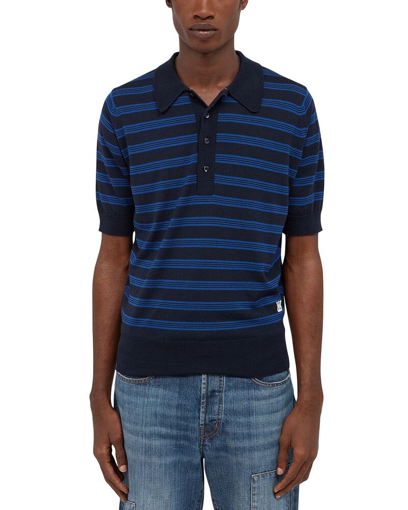 ウェールズ ボナー メンズ トップス スポーツシャツ Wales Bonner Breeze Polo Shirt Navy/Blue 米国海軍