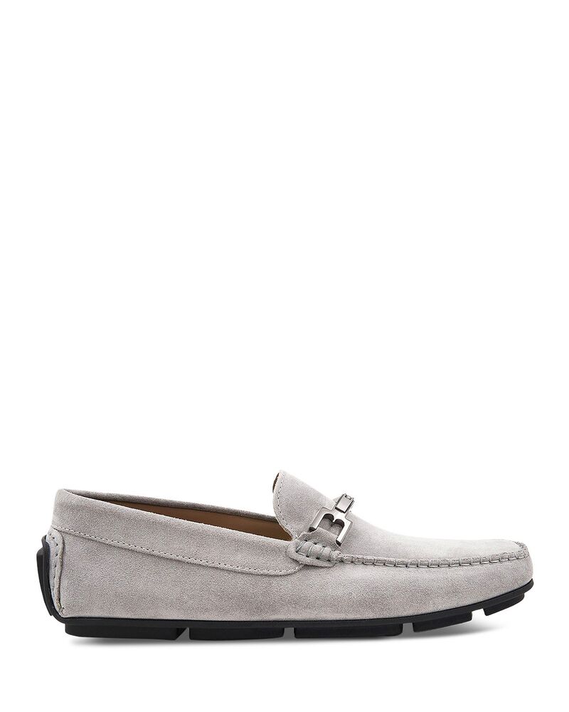 ブルーノマグリ メンズ シューズ スリッポン・ローファー スエードクロス Bruno Magli Men\u0027s Taso Suede Loafers Light Grey 薄墨色