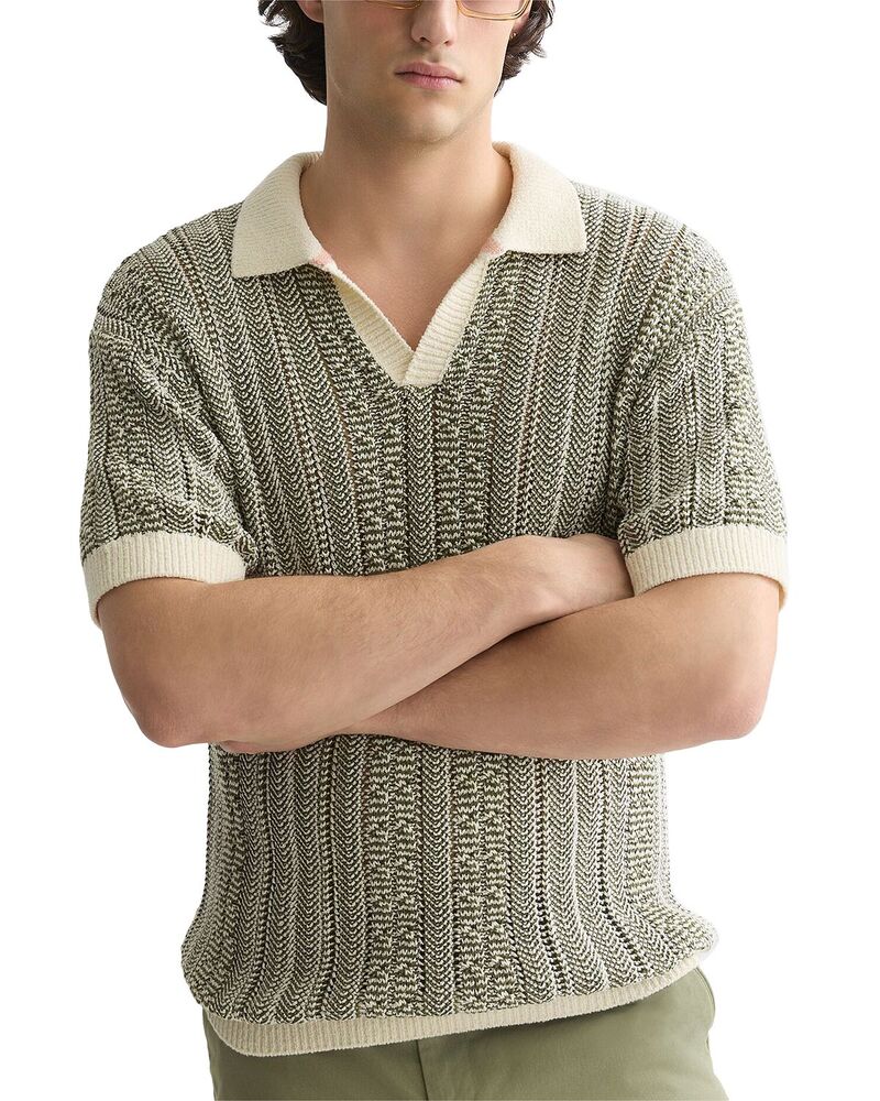 スコッチアンドソーダ メンズ トップス スポーツシャツ Scotch \u0026 Soda Multi Stitch Extra Dropped Shoulder Polo Eggnog Melange マルチ色つや
