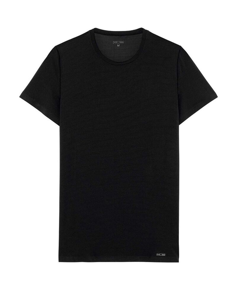 ホム メンズ トップス プルオーバー 労働者の一団首っ玉 HOM H-Fresh Crew Neck T-Shirt Black 黒いこと
