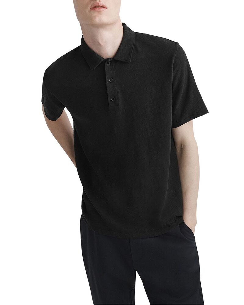 ラグアンドボーン メンズ トップス スポーツシャツ rag \u0026 bone Classic Flame Polo Black 黒いこと