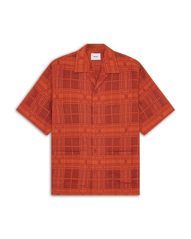 NN07 メンズ トップス プルオーバー NN07 Ben 50066 Short Sleeve Shirt Sienna Heat