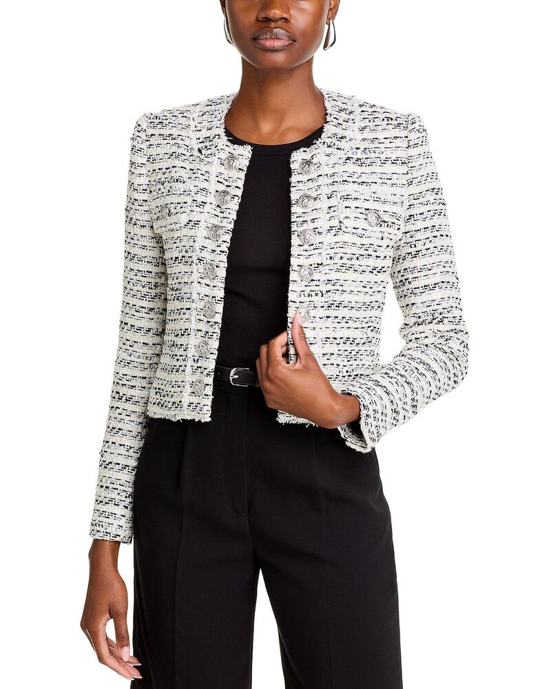 時人優しいこと レディース アウター 上衣・上衣 ツィード スポーツジャケット Generation Love Karson Tweed Blazer White/Black 白いこと