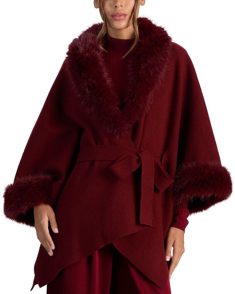 アリスアンドオリビア レディース アウター 編み物・スウェーター 厚地の外套 Alice and Olivia Joanne Sweater Coat Oxblood オックスブラッド