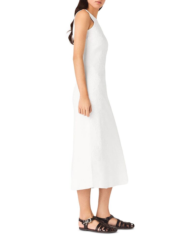 マージュ レディース トップス 衣裳 御花柄 刺しゅう 御花 Maje Riflowera Beaded Embroidered Floral Dress White 白いこと
