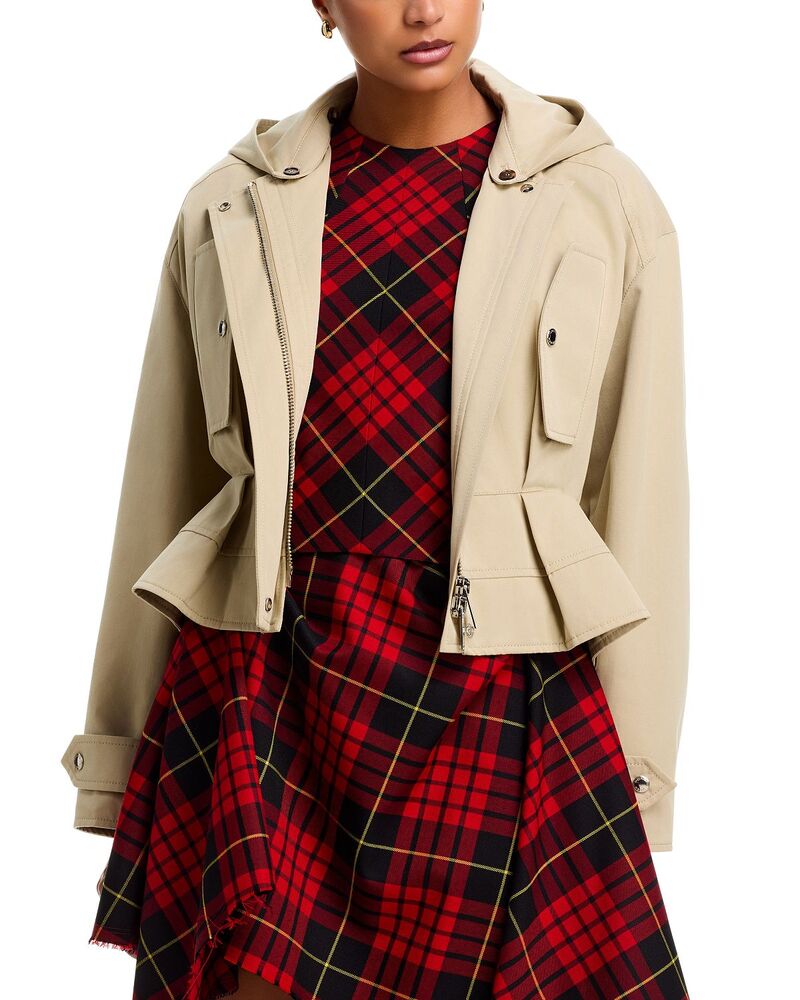 マックイーン レディース アウター 上衣・上衣 McQueen Short Belted Peplum Jacket Pale Beige ベージュ