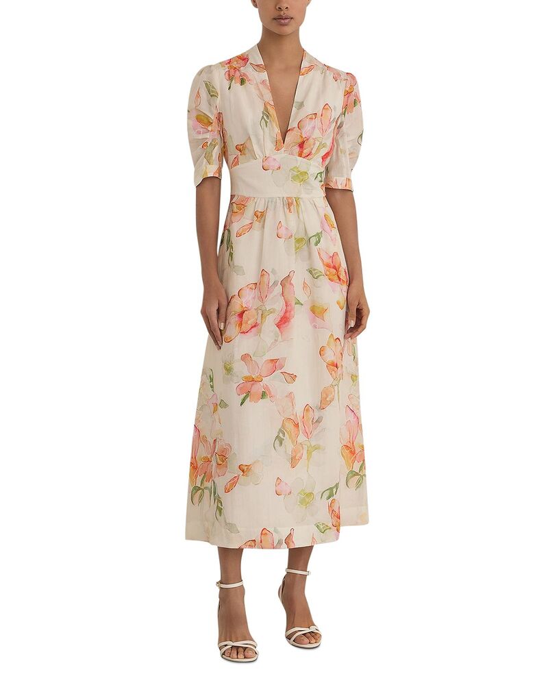 レイス レディース トップス 衣装 REISS Poppy Dress Ivory/Pink 象牙色