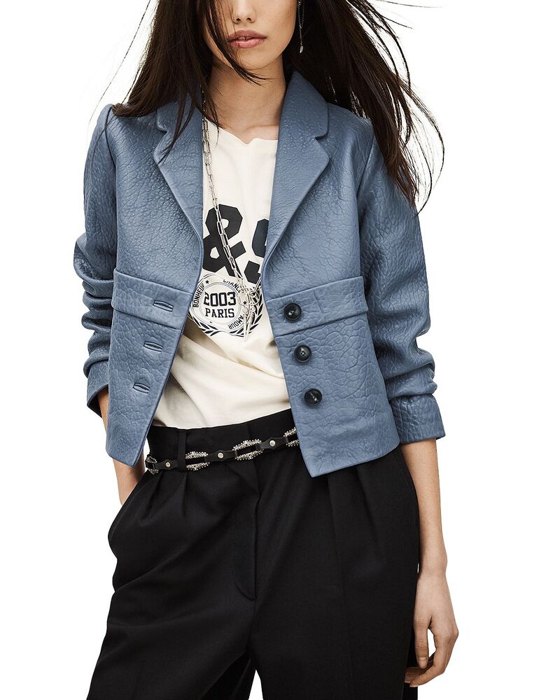 バッシュ レディース アウター 上衣・上衣 限りない ba\u0026sh Veste Borfeo Jacket Blue 青み