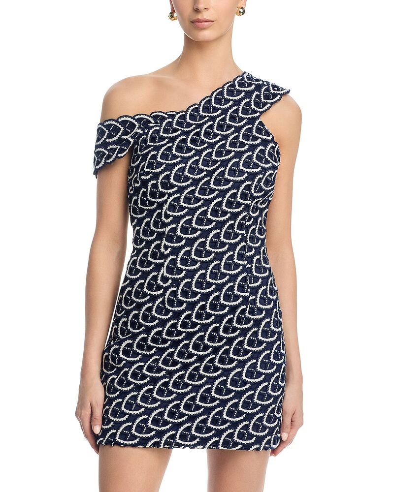 ミリー レディース トップス 衣装 ミニ スピード競技 MILLY Leah Lace Mini Dress Navy/white 白いこと