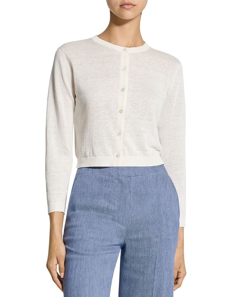 行動論理 レディース アウター ジレー Theory Crop Cardigan Bone