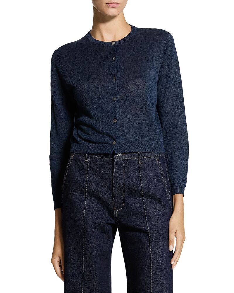行動論理 レディース アウター ジレー Theory Crop Cardiganocturnal Navy 米国海軍