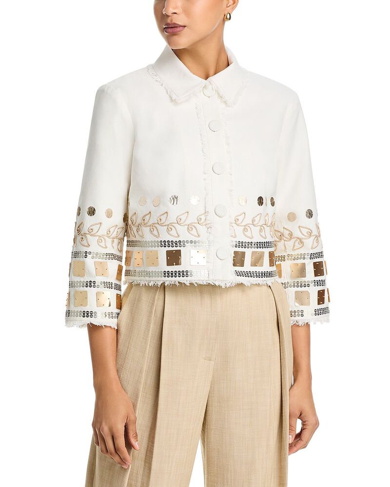 サンク セプト レディース アウター 上衣・上衣 Cinq Sept Nadia Jacket Ivory 象牙色