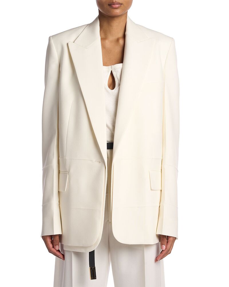 ヴィクトリア ベッカム レディース アウター 上衣・上衣 Victoria Beckham Shawlapel Jacket Off White 象牙色