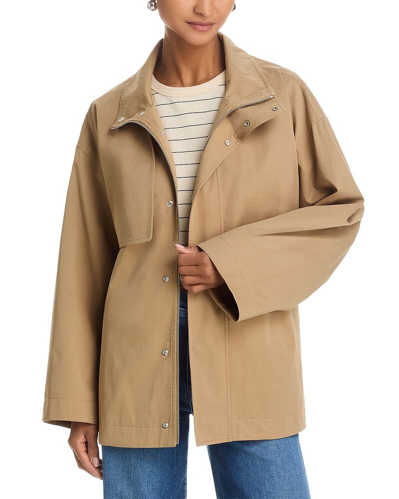ひな形 レディース アウター 厚地の外套 FRAME The Short Field Trench Coat Khaki カーキ