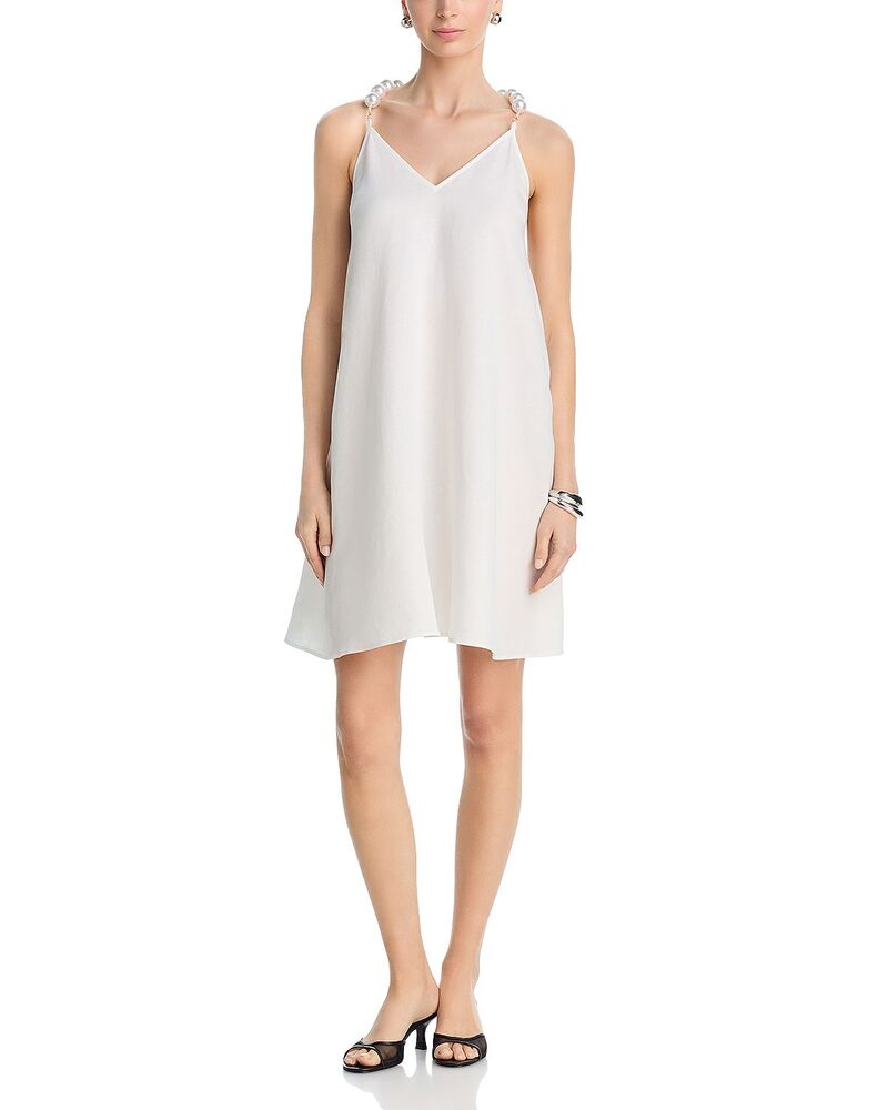 ラジャンス レディース トップス ワンピース L'AGENCE Amora Pearl Strap Dress Ivory アイボリー｜ReVida 店