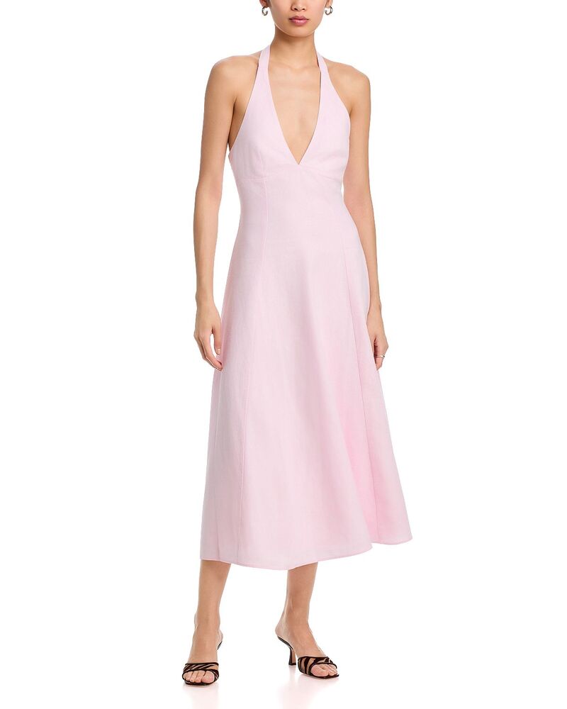 ワイフ レディース トップス ワンピース ミディ ホルター WAYF Heidi Halter Midi Dress Light Pink ピンク｜ReVida 店