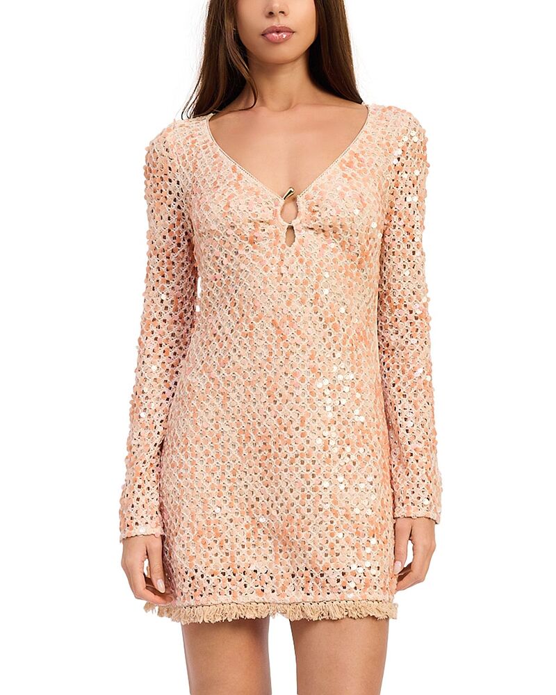 エン 時節 レディース トップス 衣装 ミニ En Saison Gigi Mini Dress Peach 桃