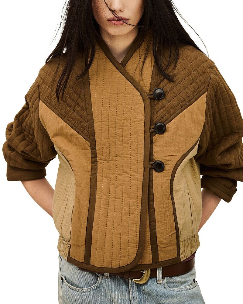 バッシュ レディース アウター ジャケット・ブルゾン ベスト ba&sh Veste Cisca Jacket Camel キャメル｜ReVida 店