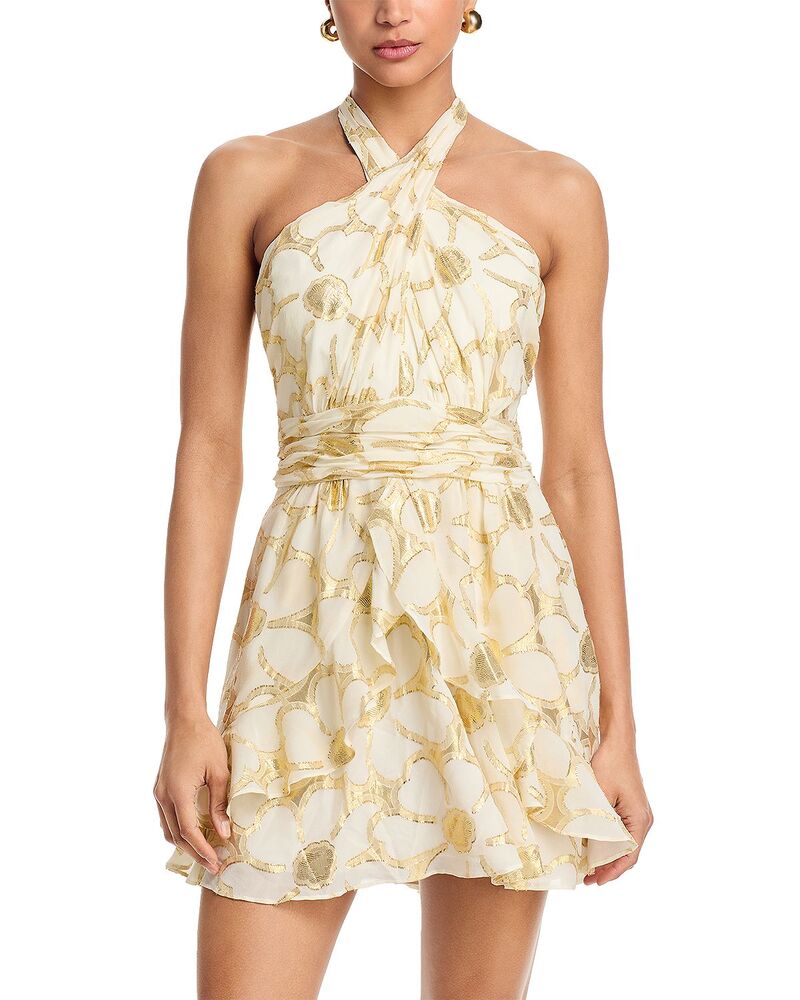 レイミー ブルック レディース トップス 衣装 ミニ Ramy Brook Daisy Reuben Mini Dress Ivory Jacquard 象牙色