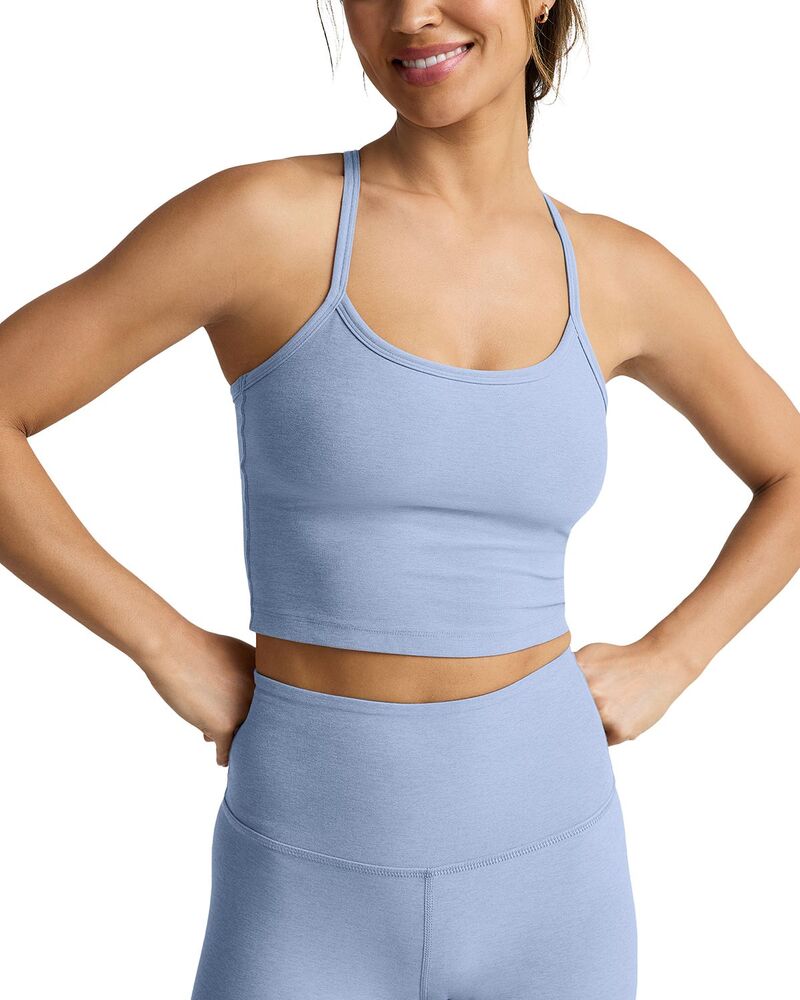 ビヨンドヨガ レディース トップス 貯蔵タンクとっ始め クロップド Beyond Yoga Spacedye Slim Racerback Cropped Tank Pastel Periwinkle Heather ギョリュウモドキ