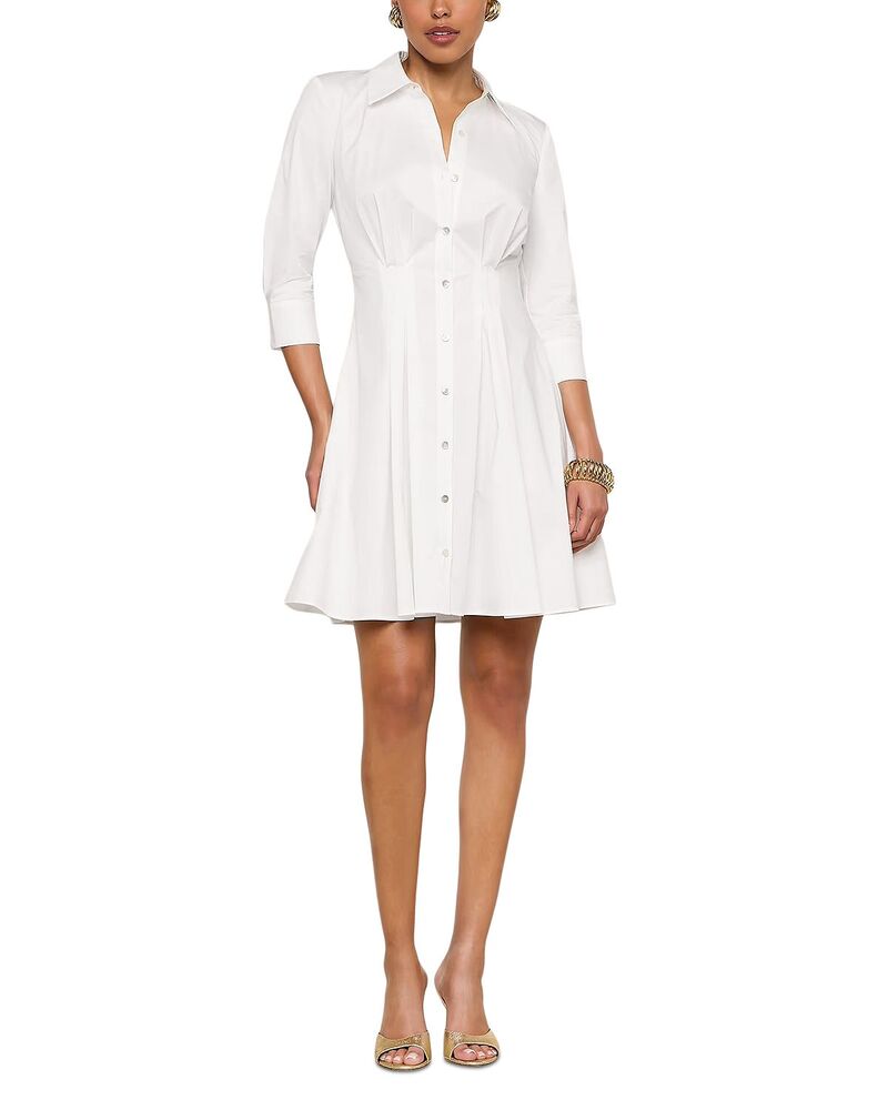 ラジャンス レディース トップス 衣装 L\u0027AGENCE Journi Pintuck Short Dress White 白いこと