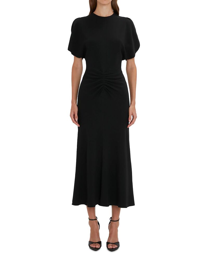 ヴィクトリア ベッカム レディース トップス 衣裳 MIDI Victoria Beckham Petal Sleeve Midi Dress Black 黒いこと