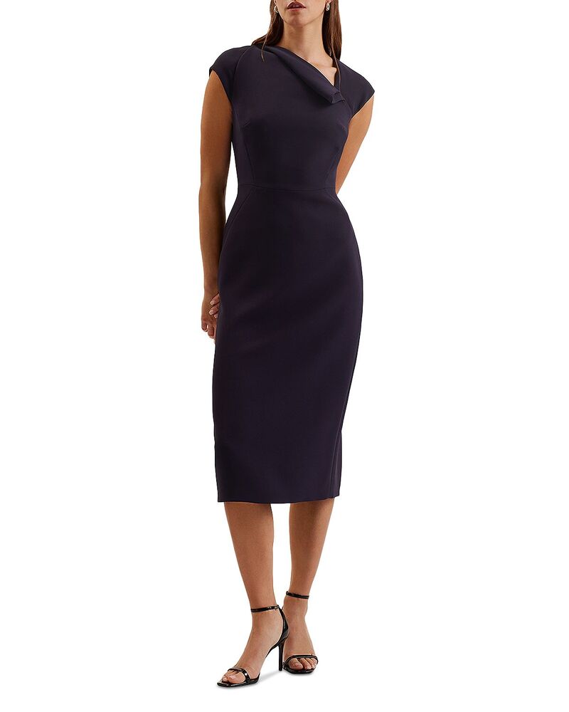 テッドベーカー レディース トップス 衣装 非対称 midi Ted Baker Bayree Asymmetric Midi Dress Navy 米国海軍