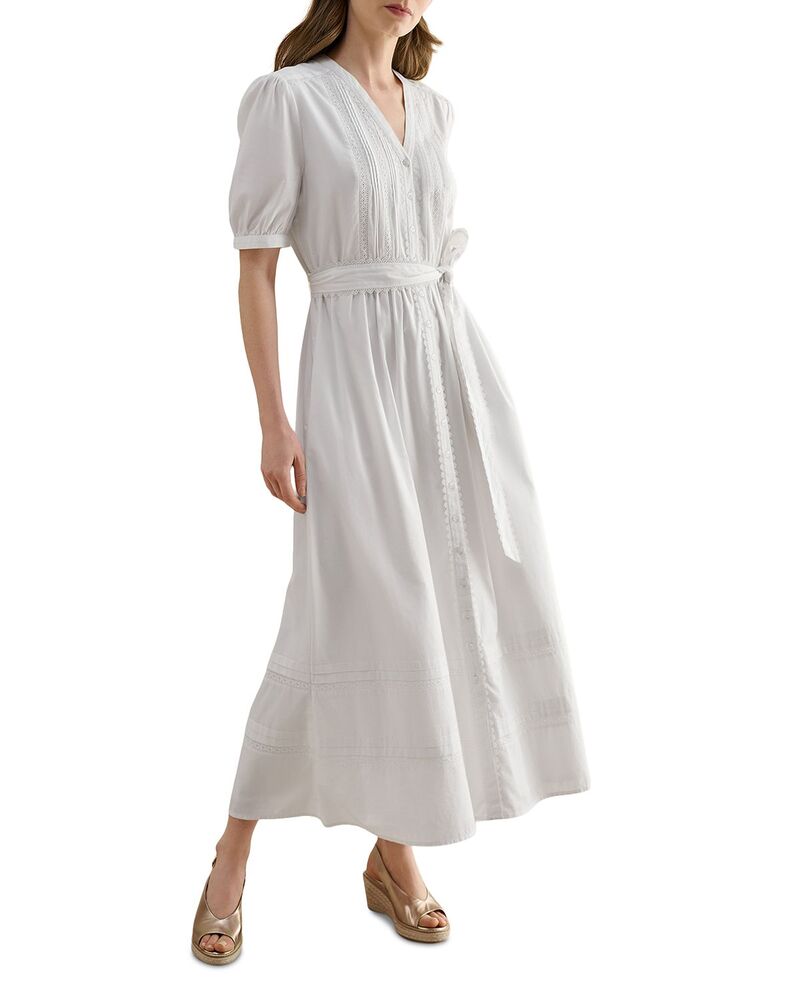ホッブス英国の首都 レディース トップス 衣裳 HOBBS LONDON Thandie Button Front Dress Hobbs White 白いこと