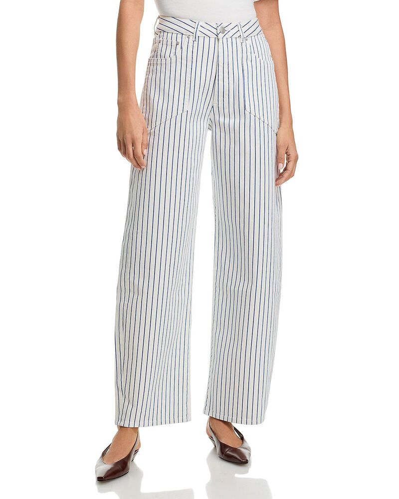 ディーエル 1961 レディース ボトムス デニムパンツ ジーンズ DL1961 Taylorelaxed High Rise Barrel Jeans inautical Stripe Nautical Stripe ストライプ|ReVida 店