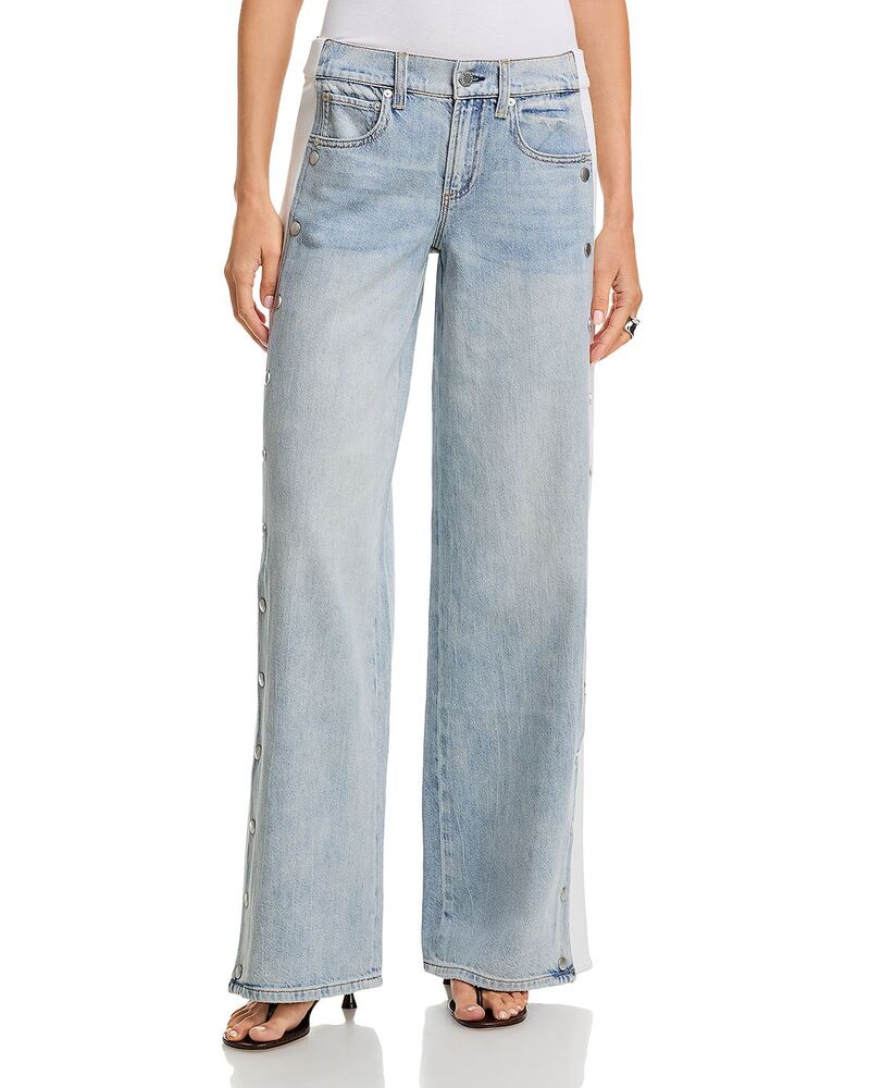 アリスアンドオリビア レディース ボトムス デニムパンツ ワイドレッグ ローライズ ジーンズ Alice and Oliviamazing Low Rise Wide Leg Jeans in Rockstarblue｜ReVida 店 82,390円