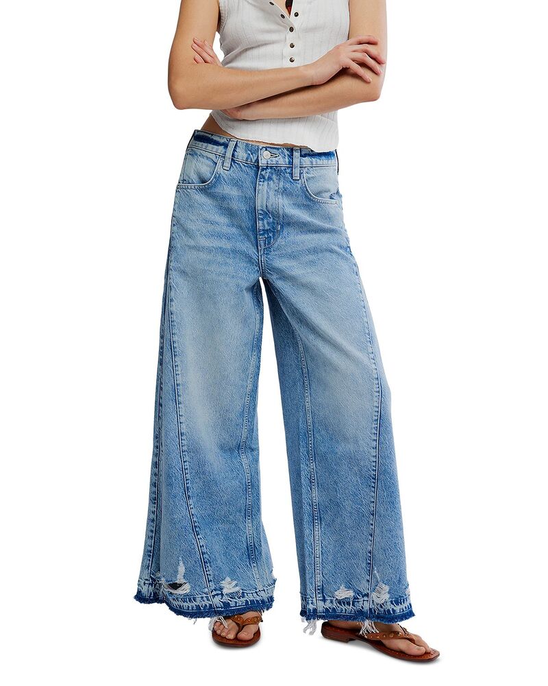 フリーピープル レディース ボトムス ジーンズズボン下 ワイドレッグ デニム Free People Apollo High Rise Wide Leg Jeans インチ Streamline