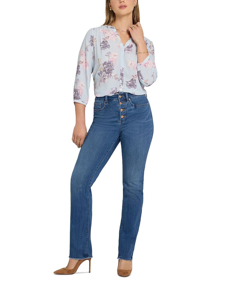 エヌワイディージェイ レディース ボトムス ジーンズズボン下 デニム NYDJ Marilyn High Rise Button Fly Straight Jeans インチ Wild River Wild River