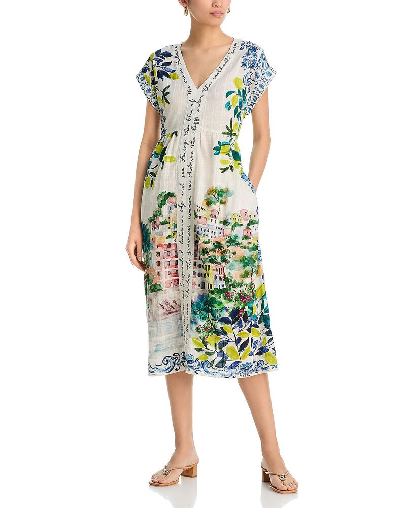 ジョニーワズ レディース トップス ワンピース Vネック Johnny Was V Neck Dolman Effortless Dress Ondora｜ReVida 店