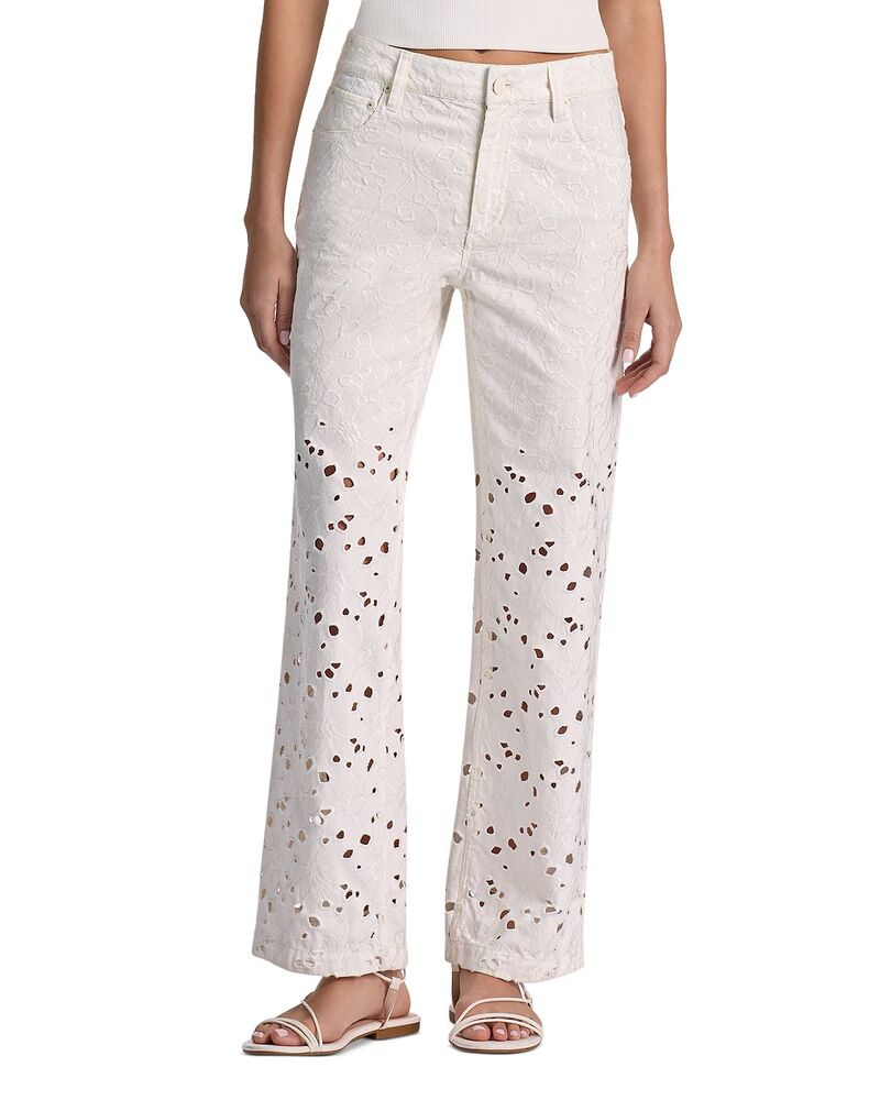 アリスアンドオリビア レディース ボトムス デニムパンツ アンクル ジーンズ Alice and Olivia Chic High Rise Ankle Jeans Off White オフホワイト｜ReVida 店