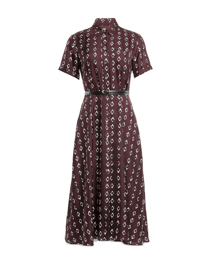 アルチュザラ レディース トップス 衣裳 絹地 マキシ Altuzarra Kiera Silk Maxi Dress Deep Cherry Diamond