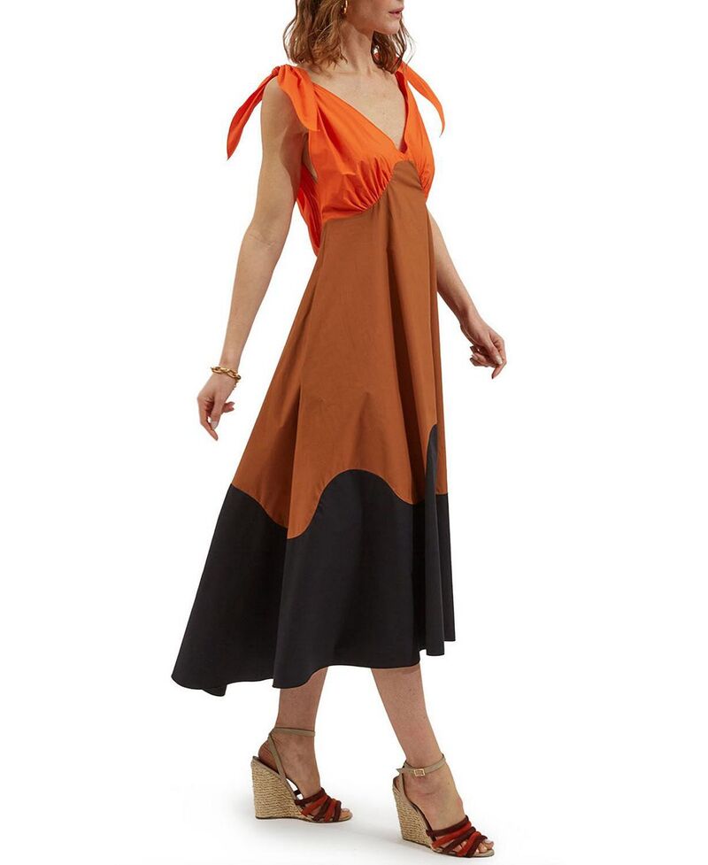 ラ・ダブル・ジェイ レディース トップス 衣裳 La DoubleJ High Tide Dress Color Block Corallo Coral コーラル