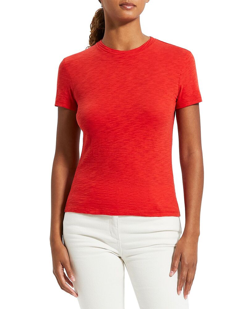 行動論理 レディース トップス プルオーバー Theory Apex Tiny Tee Poppy