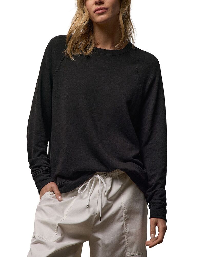 ジェームス 銭入れ レディース アウター パーカー・スウェット ヴィンテージ パイル プルオーバー James Perse Vintage French Terry Relaxed Sweatshirt Black 黒いこと
