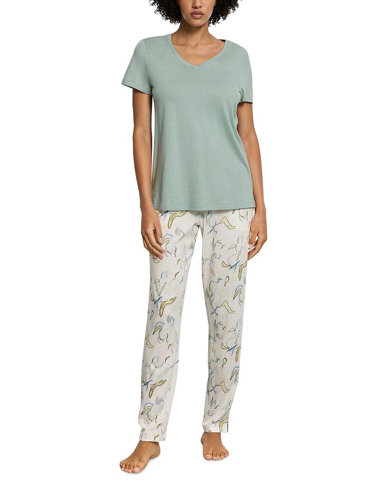 ハンロ レディース トップス シャツ Vネック Hanro Sleep & Lounge Short Sleeve V-Neck Shirt Dark Seafoam｜ReVida 店 25,404円