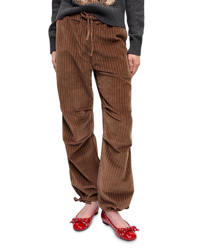 ガニー レディース ボトムス 心地好いズボン下 コール天 GANNI Stretch Corduroy Pants Rain Drum
