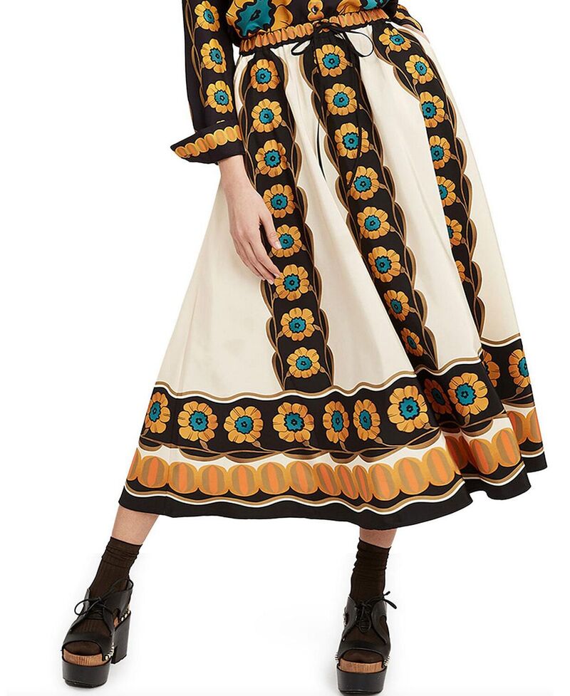 ラ・ダブル・ジェイ レディース 下つ方スコート La DoubleJ Drawstring Skirt Daisychain Placee Orange オレンジ色