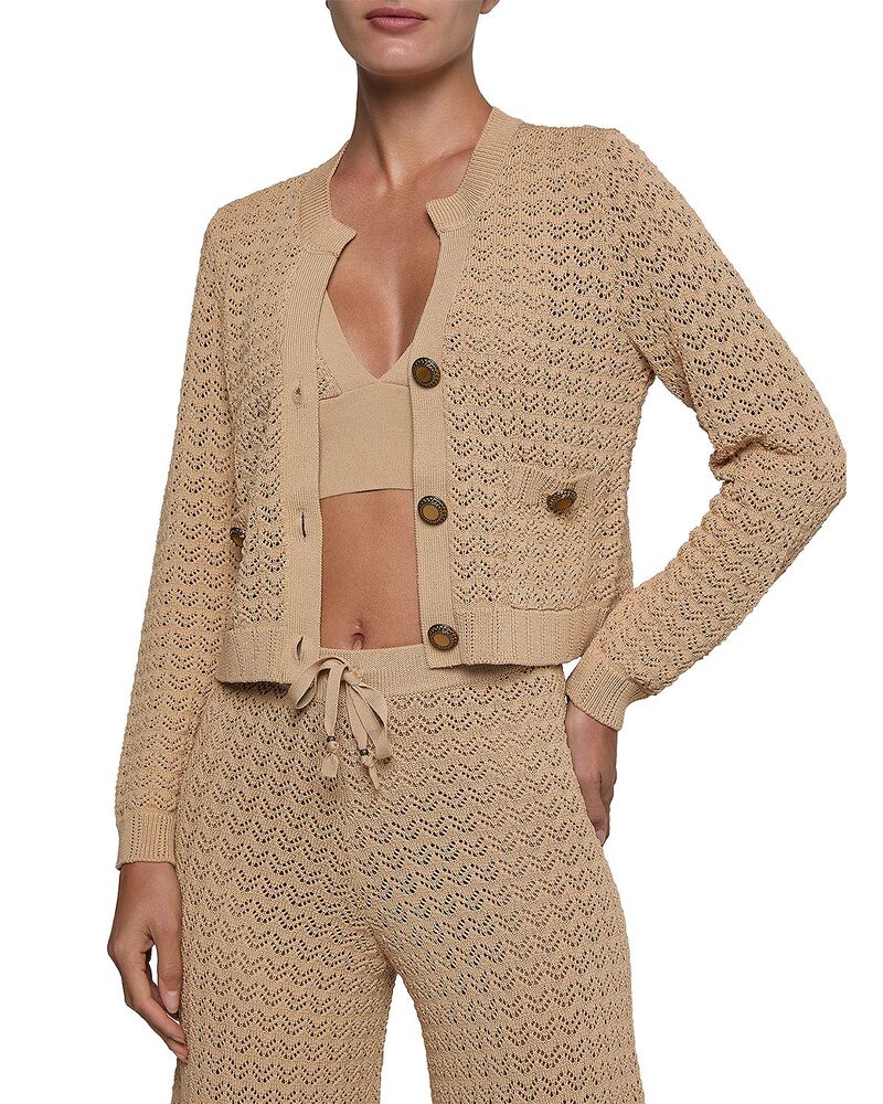 ラジャンス レディース アウター ジレー Vのど首 L\u0027AGENCE Orla V Neck Cardigan Light Cappuccino/Gold ゴールド