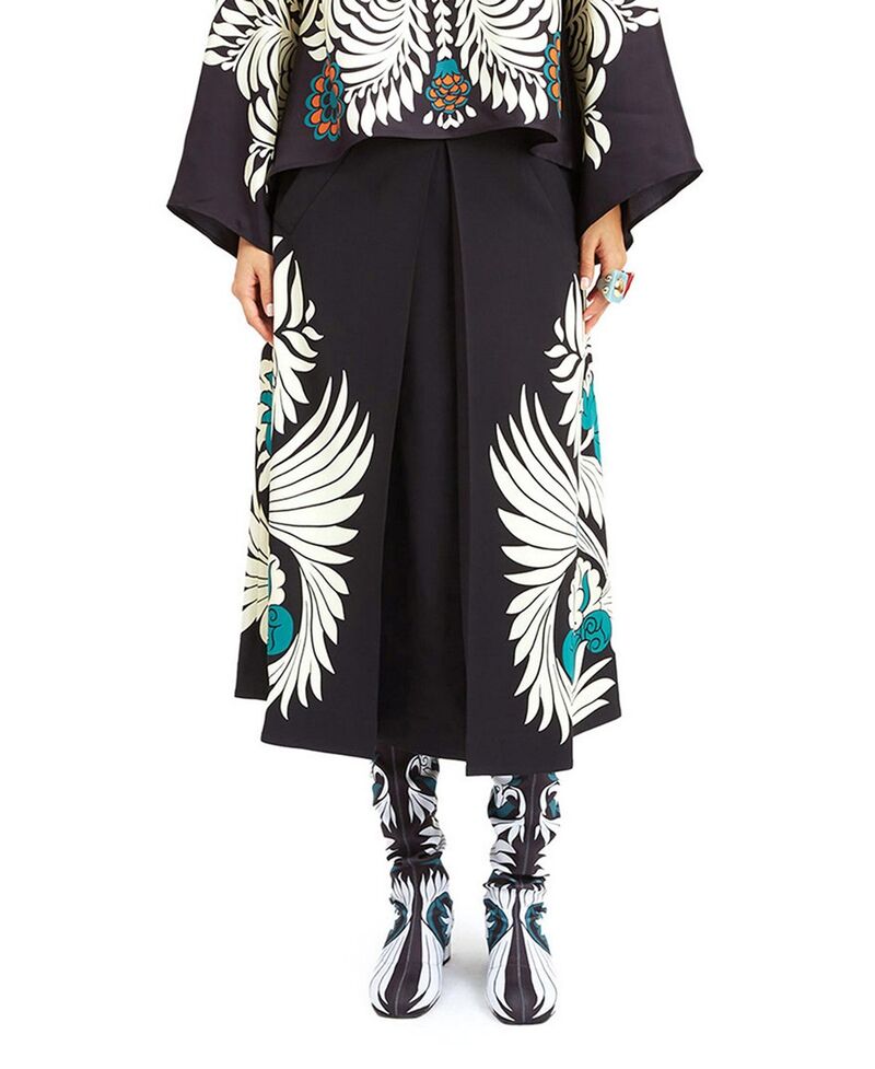 ラ・ダブル・ジェイ レディース 下つ方スコート La DoubleJ Santa Monica Skirt Mix Tiles (Placee) Black 黒いこと