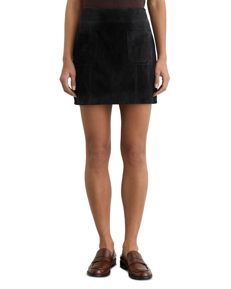 レイス レディース 下つ方スコート ミニ スエードクロス REISS Vida Suede Patch Pocket Mini Skirt Navy 米国海軍